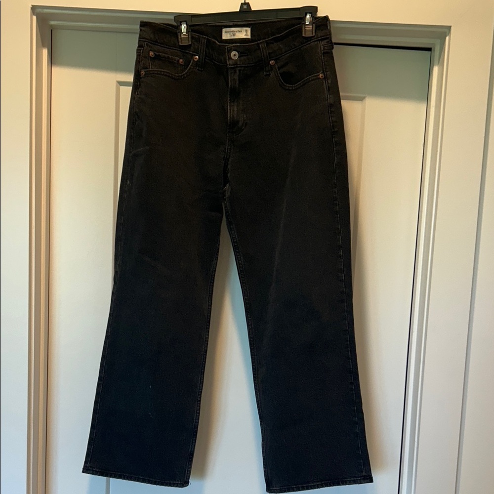 Abercrombie & Fitch 6S The Baggy Low Rise Curve Love Black Jeans